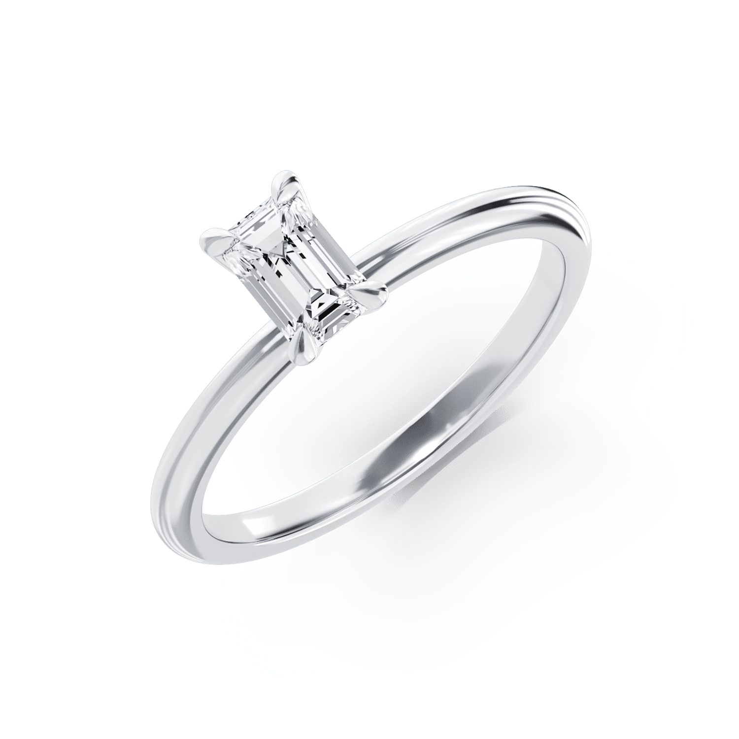 Годежен пръстен от 18K бяло злато с диамант Solitaire 0.3ct